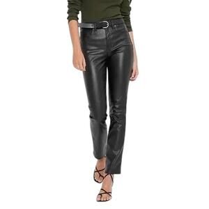 Gap Black Faux Leather High Rise Vintage Slim Pants 10/30 Regular